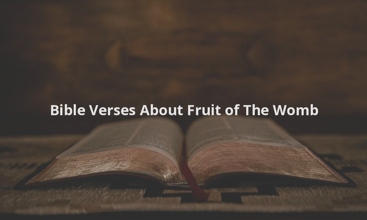 Bible Verses About Fruit of The Womb
