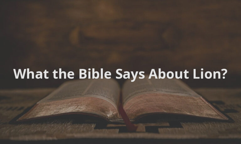 What the Bible Says About Lion?