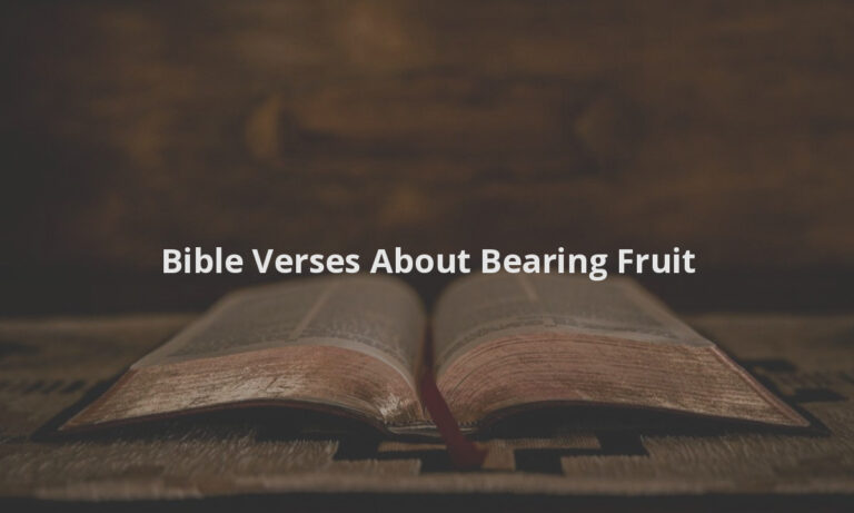 Bible Verses About Bearing Fruit